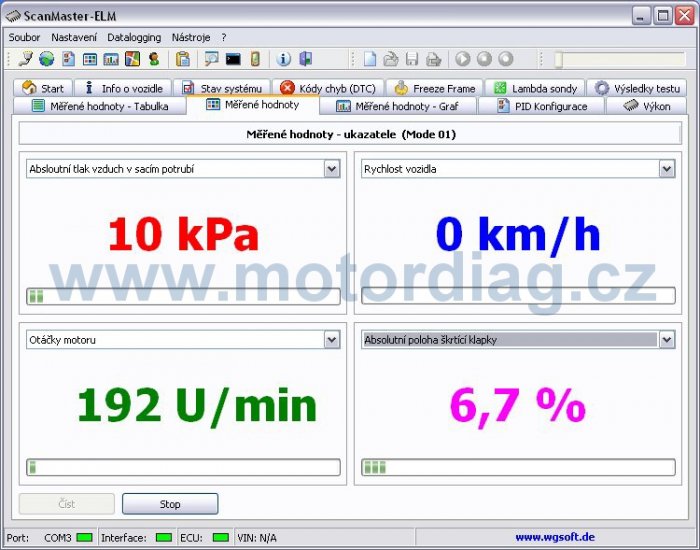 ScanMaster 2.1 CZ - multiznačková diagnostika OBD v češtině - Kliknutím na obrázok zatvorte -