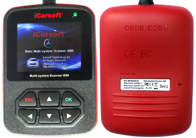 iCarsoft Mecedes-Benz Multi-System scanner i980 - Kliknutím na obrázok zatvorte -