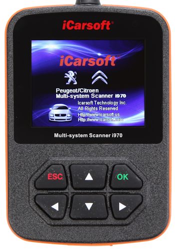 iCarsoft Peugeot/Citroen Multi-System scanner i970 - Kliknutím na obrázok zatvorte -